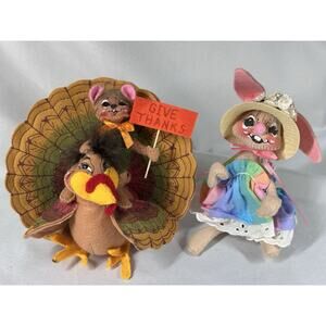 Annalee Give Thanks Friends Turkey Mouse 7" / 6" Spring Easter with Original Tag
